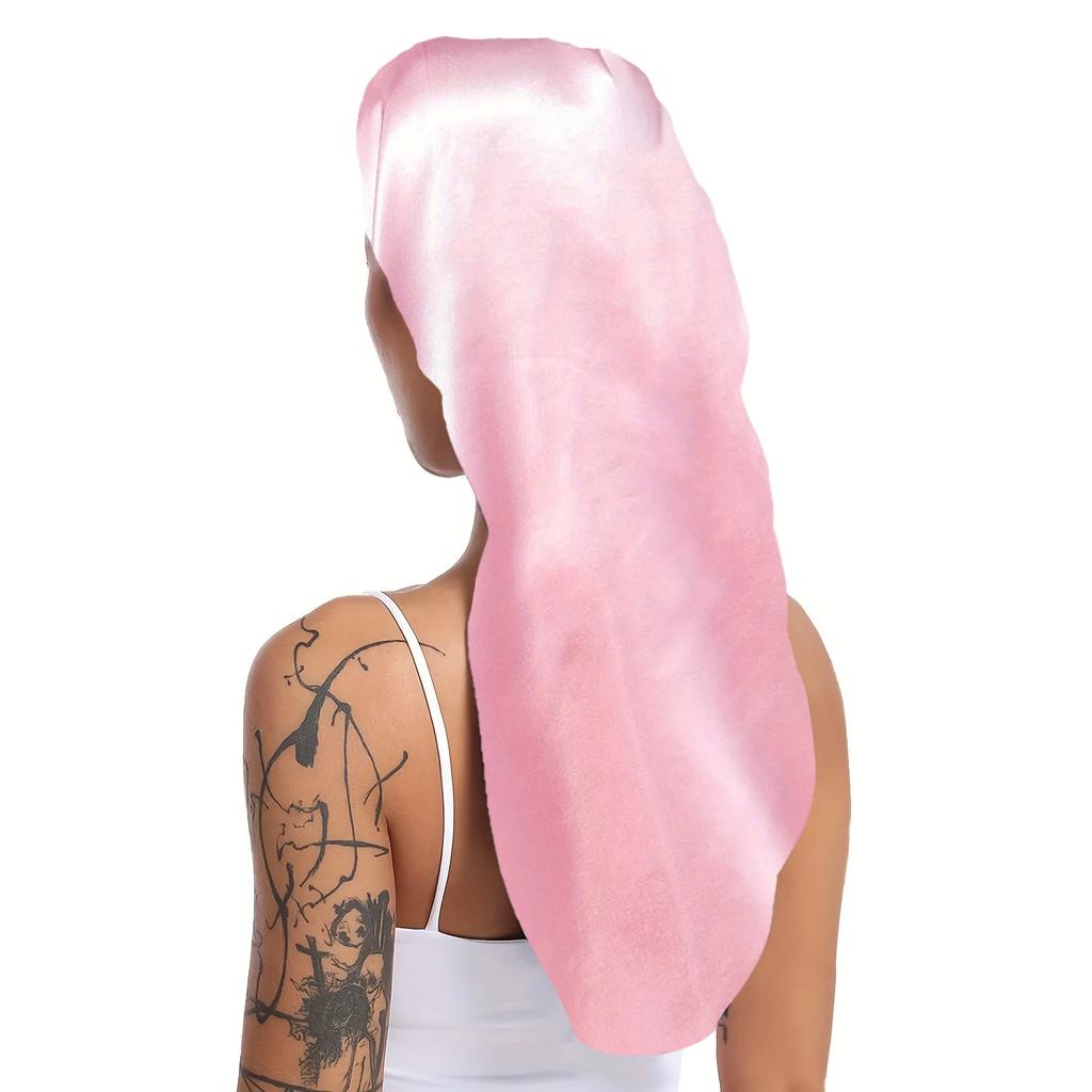 Long Silky Sleep Bonnet For Straight Curly Hair, Extra Large Hair Bonnets For Dreadlock And Braids, Satin Sleeping Caps Nigh
