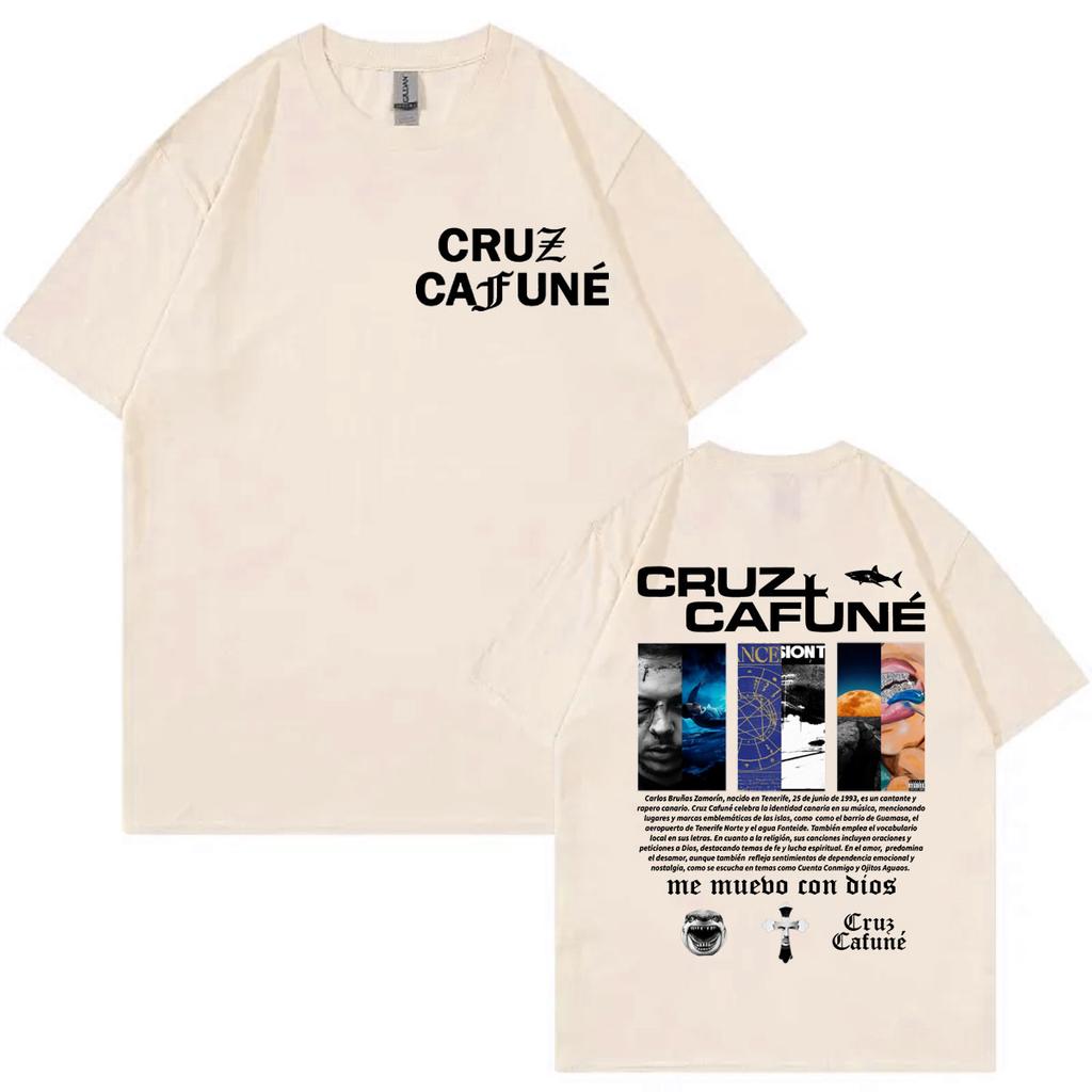 Rapper Cruz Cafune Album Merch Tshirt Harajuku Hip Hop Clothing Short Sleeve T Shirts Unisex Women Casual Fashion Cotton Tshirts