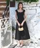 Deuloupisumeon Shirred Volume Sleeveless Dress [White]