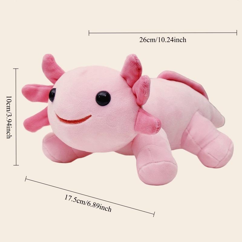 Cute Simulation Axolotl Plush Doll Pink Salamander Throw Pillow Plushie Toy Stuffed Animal Doll Valentine's Day Gift Home Decor