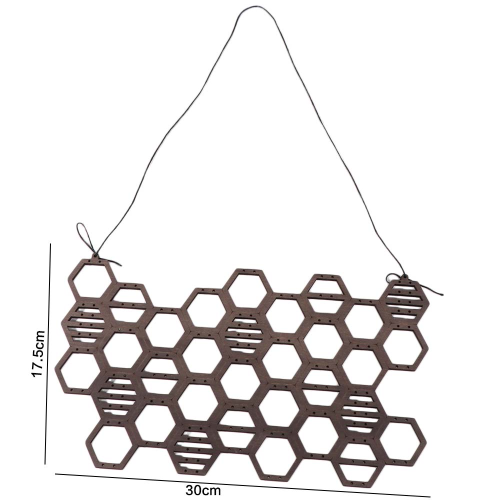 Opbergrek Honingraat Oorbellen Organizer Wandmontage Sieraden Organizer Oorbellen Kettingen