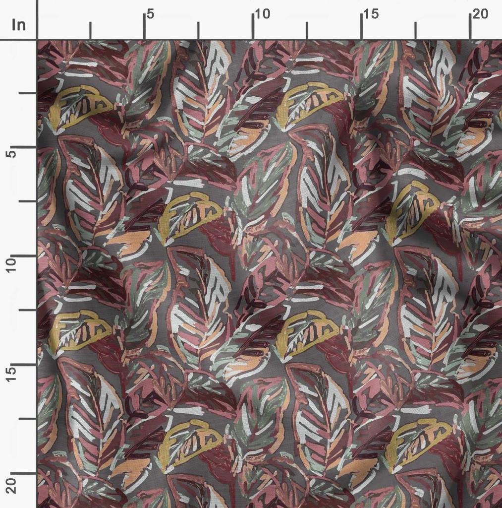 Soimoi Floral Print, Silk Fabric, Decor Sewing Fabric by The Yard 42 Inch Wide,  Decorative Fabric for Shirts Suits Ties, Black &