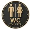 Door Hanging 2D Flat Sign Wall Decoration Modern Toilet Sign German Toilet Sign  Bathroom Door