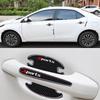 8PCS Carbon Fiber Pattern Car Door Bowl Protective Stickers Door Handle Anti-Scratch Stickers Drop Glue Anti-Collision Strips Pa