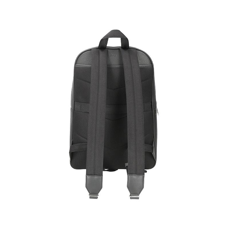 Hugo Boss Logo Decorated Leather Backpack Men backpacks Black 50558429-001