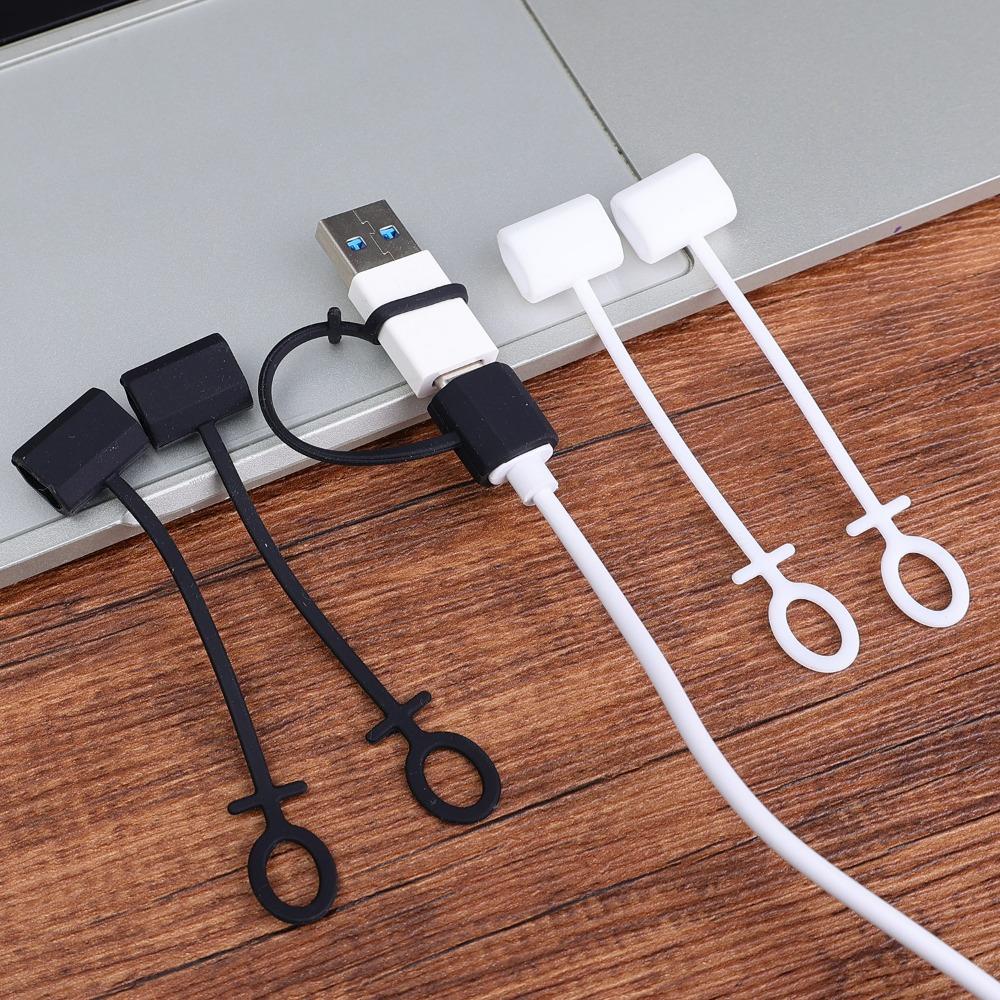 1/5/10/20 Pcs Anti-lost Mobile Phone Charging Adapters Fixed Tether Protectors for Type C Micro USB Converter Silicone Protector