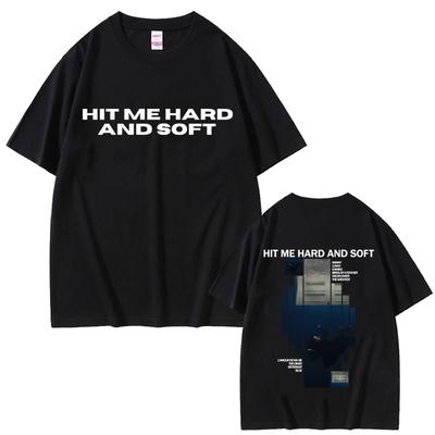 Hit Me Hard and Soft Koszulka Graficzna z Albumu Moda Męska Koszulka Pop Muzyka Unisex Codzienna Bawełniana Koszulka Oversize Prezent dla Fanów