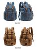 AUGUR Vintage Canvas Backpack for Men – Dual-Shoulder Laptop & School Bag