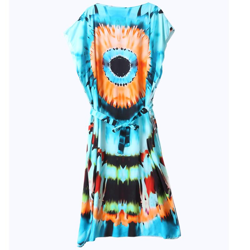 Elegant Summer Casual Dress for Women Vintage Clothes Short Sleeve Loose Long Dress