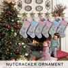 Nutcrackers Ornament Christmas Stocking Large Capacity Present Bag Handmade Holiday Tree and Fireplaces Decoration