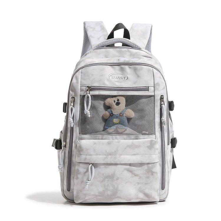 Schoolbag Lightweight School Bag Boys Camouflage Junior High School High School Students Large Capacity Backpack Women's Commuter Travel Computer