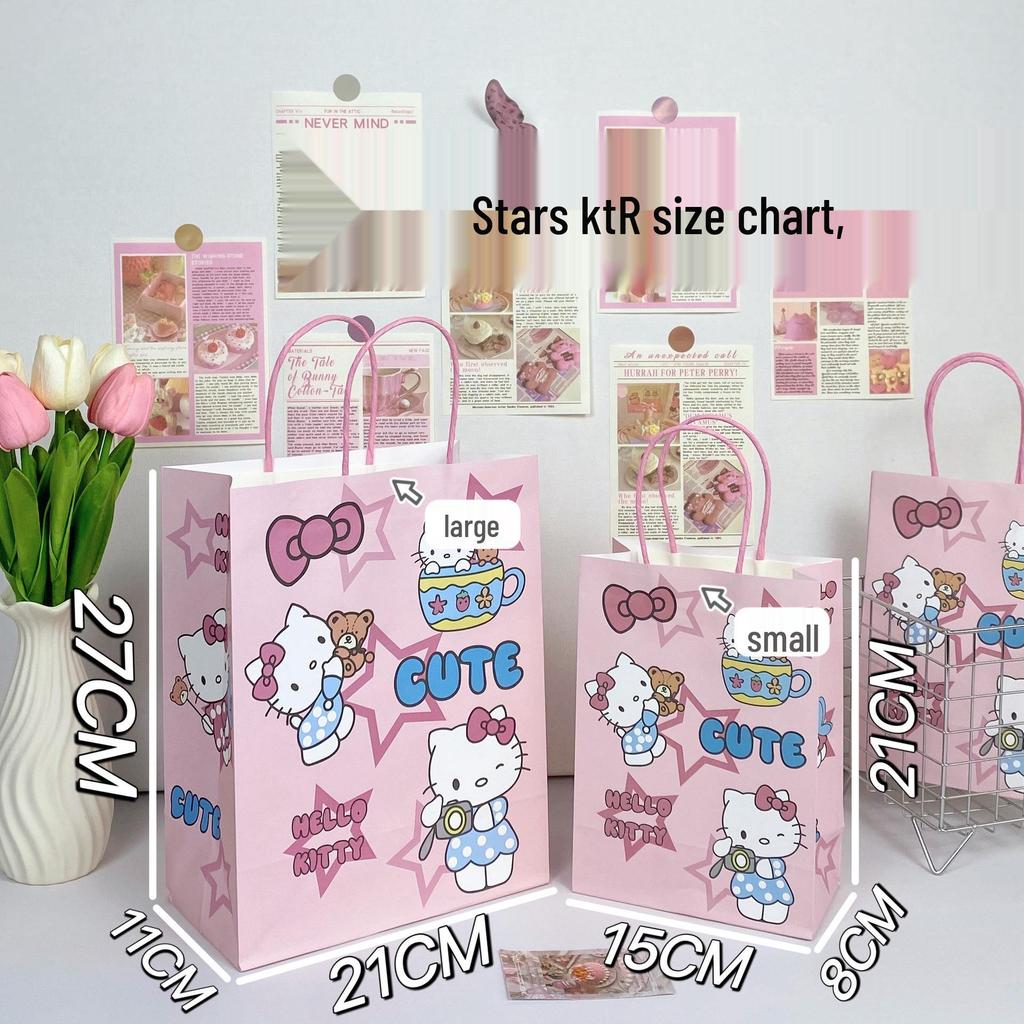 Cute Cartoon Kraft Paper Tote for Jewelry & Small Gifts