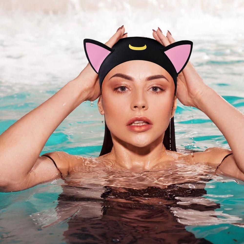 Clear Vision Diving Headband Wetsuit Hood Cat Ears Swimming Headband Outdoor Diving Hat  Diving