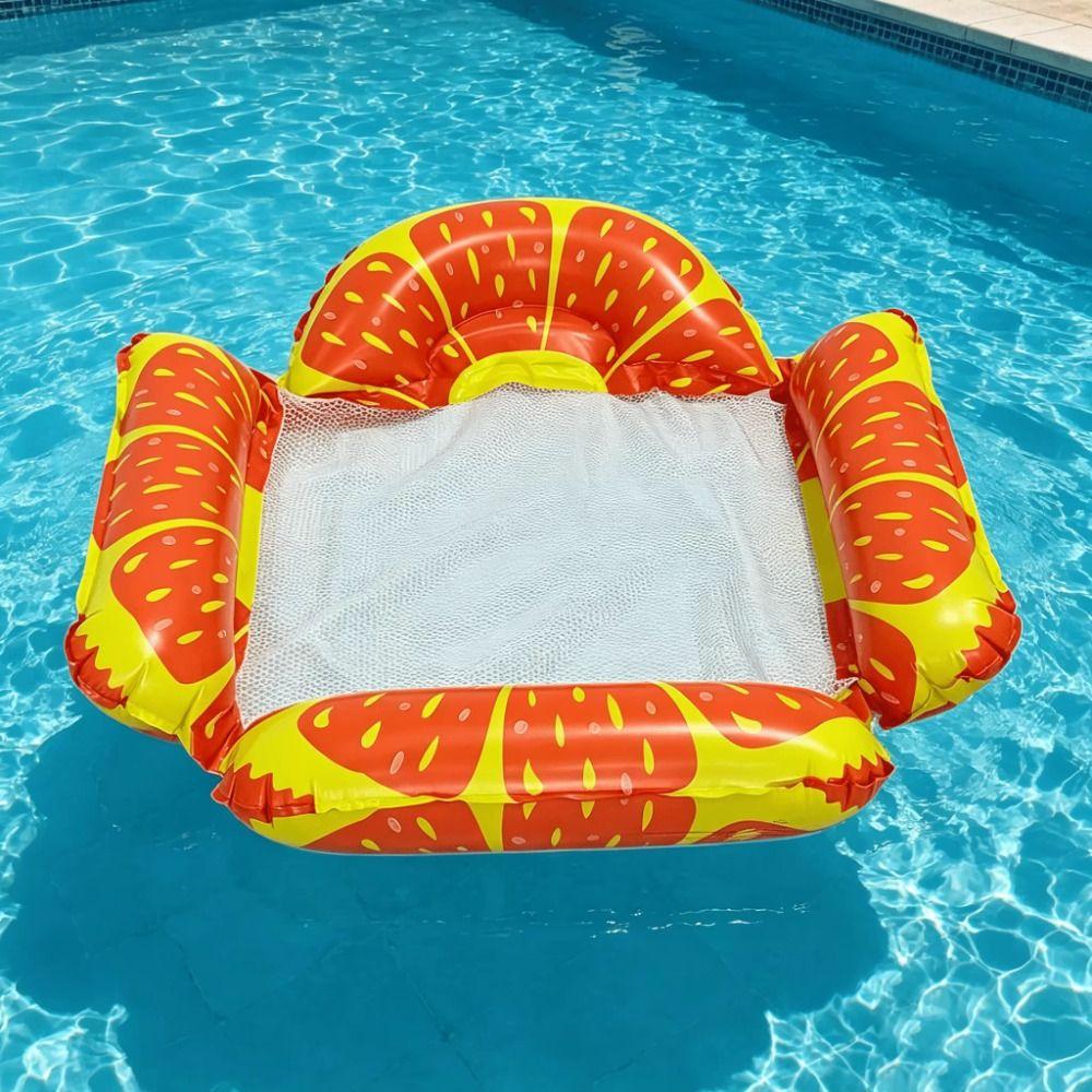 Mesh Seat Water Hammock Foldable Floating Lounger Multi-Purpose Inflatable Pool Raft Family