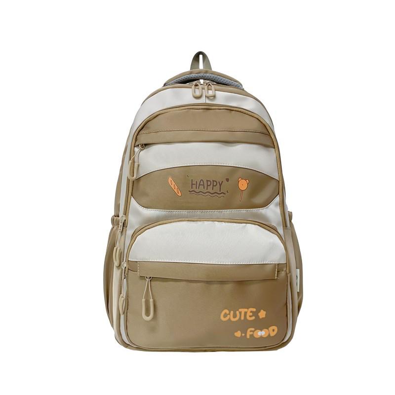 

High-Capacity Waterproof Backpack for Elementary Girls - Korean Style хакі