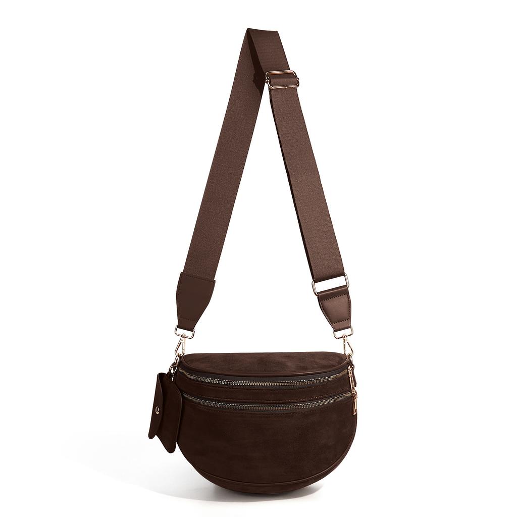 Women Adjustable Strap Crossbody Bag Vintage Shell Waist Bag Casual Daily Shoulder Purse