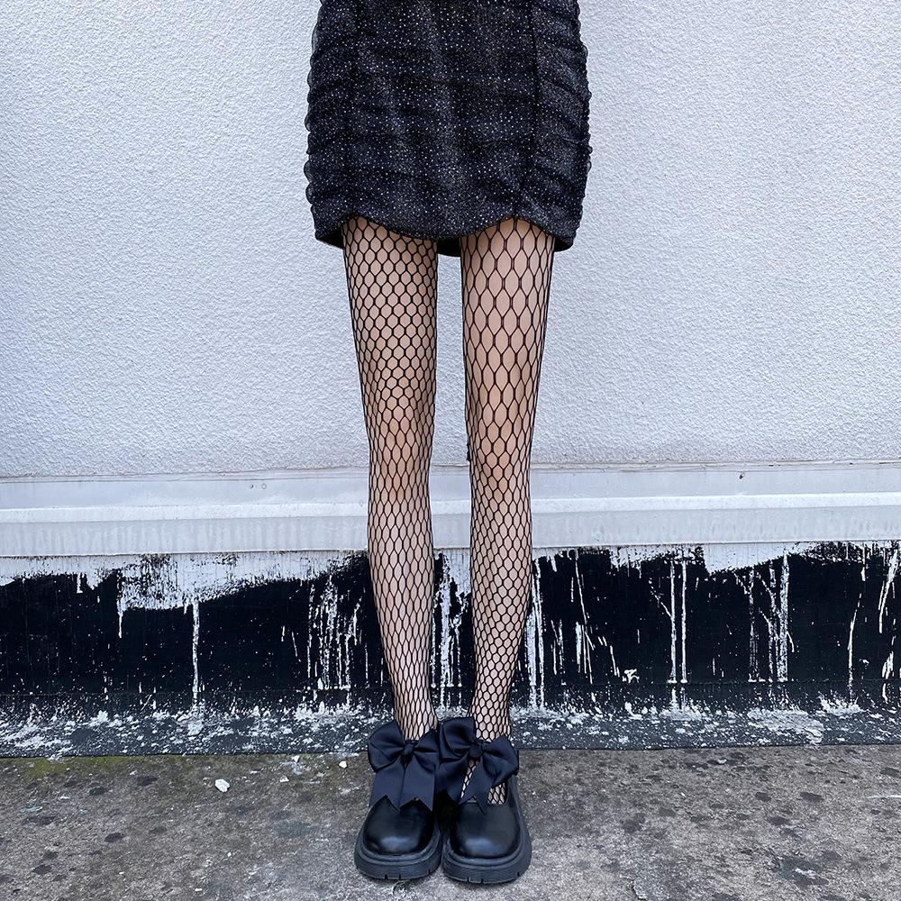 

Чулки в крупную сетку - сексуальные, тонкие, не зацепляются, ажурный дизайн (Стиль 3090) Universal Simple (White Card + OPP) чёрный