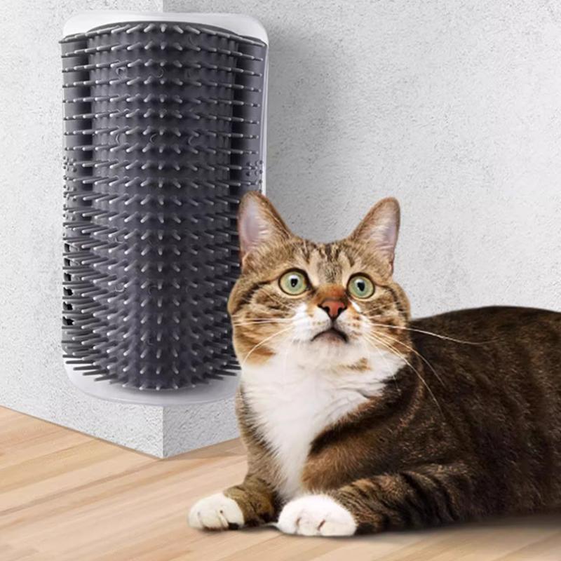 Perie de colț pentru pisici de companie, masajor, auto-îngrijire, pieptene, accesorii pentru pisici, zgârietor, stâlp de zgâriat, răzuitoare, articole pentru animale de companie