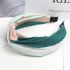 Chic Top Cross Twisted Headband Print Striped Satin Hairband for Women Ladies Shopping Party Headpiece Fashion Adult Head Wears