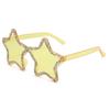 Star Shaped Glitter Sunglasses For Women Colorful Candy Tones UV400 Protection Trendy Party Shades For Festivals KJ136
