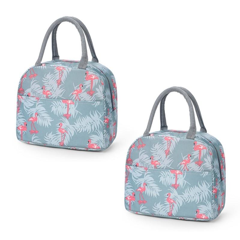 Lunchtas, 2 stuks, koeltas, picknicktas, lunchtas, mini-geïsoleerde tas