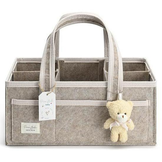 Large Capacity Foldable Felt Diaper Bag – Portable & Handheld Mommy Bag for Car or Storage