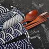 1pc Portable Utensil Pouch Japanese Drawstring Bag for Straw Spoon Chopstick Travel Cutlery Organizer Lightweight