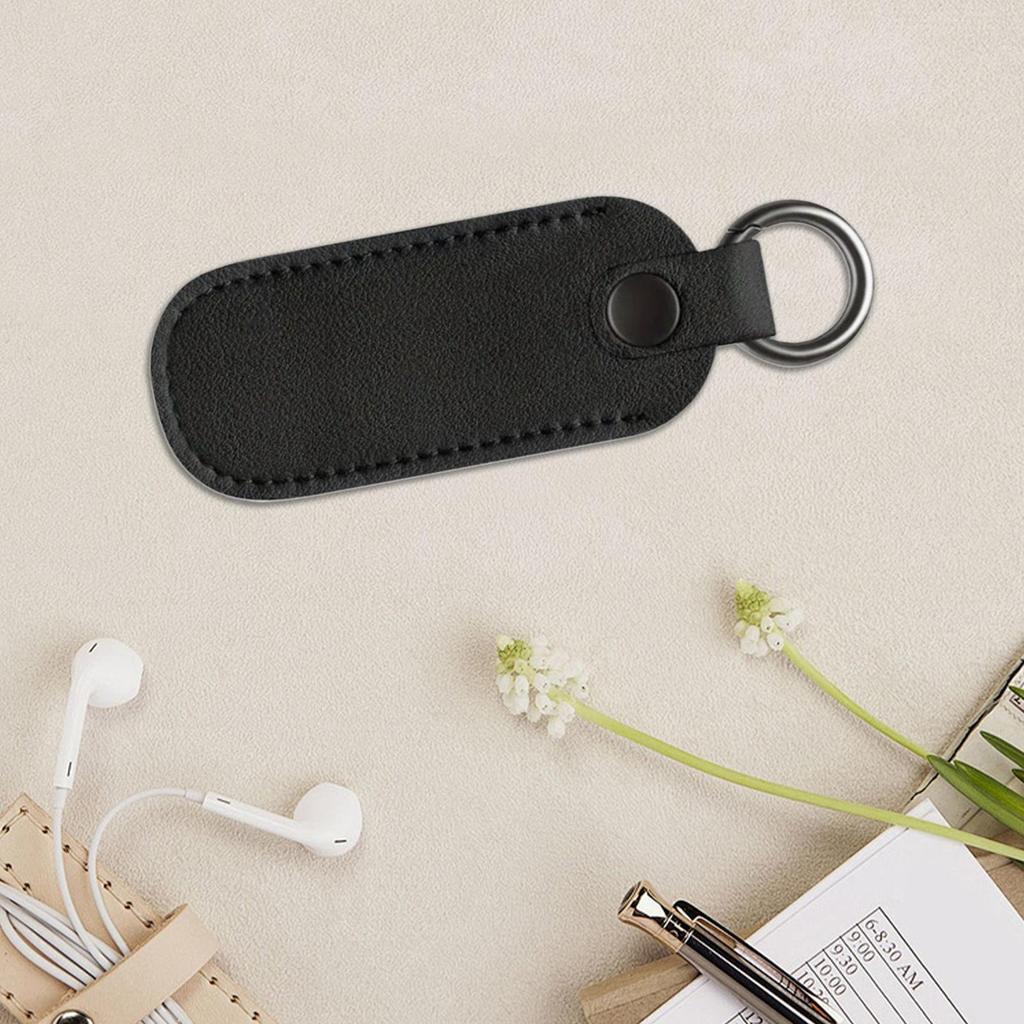 PU Leather USB Storage Protective Cover Keyring USB Flash Drive Cover Anti-loss Car Keychain Case For USB Shield Card Sleeve