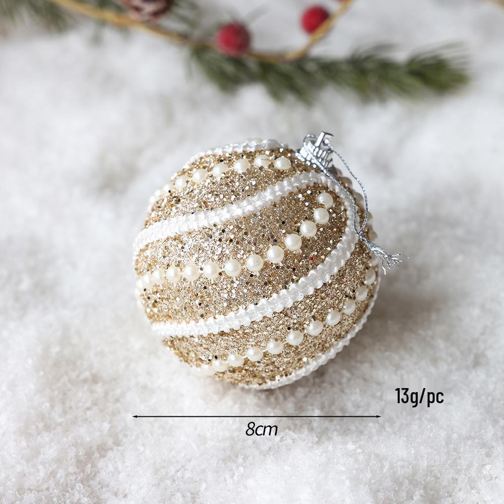 DIY Painted Foam Christmas Ornament: Snowflake & Irregular Pompon Balls