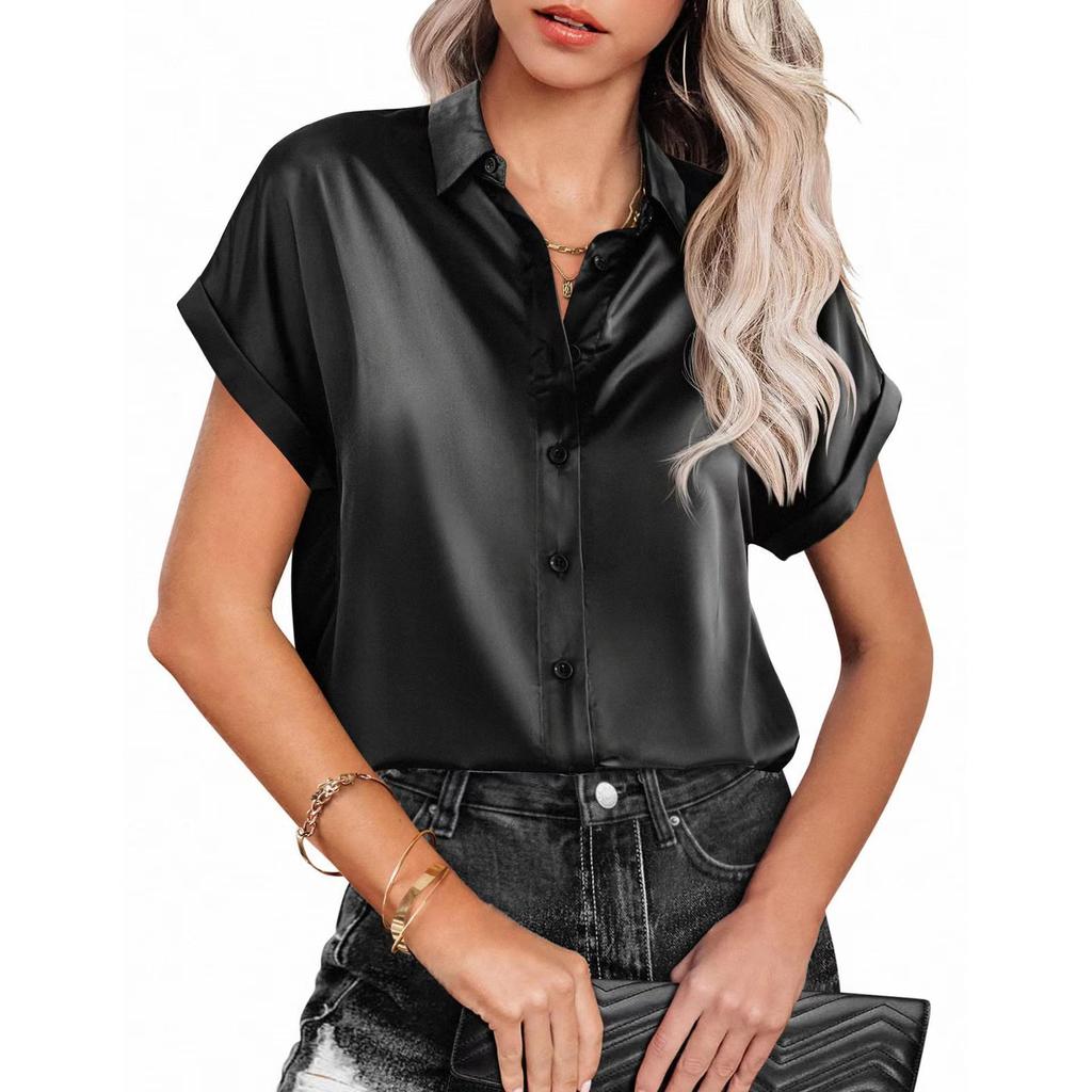 Travel New Women'S Retro Printed Shirt Casual Spring And Summer Breathable Cool Sexy Daily Date Short Sleeved T-Shirt Top