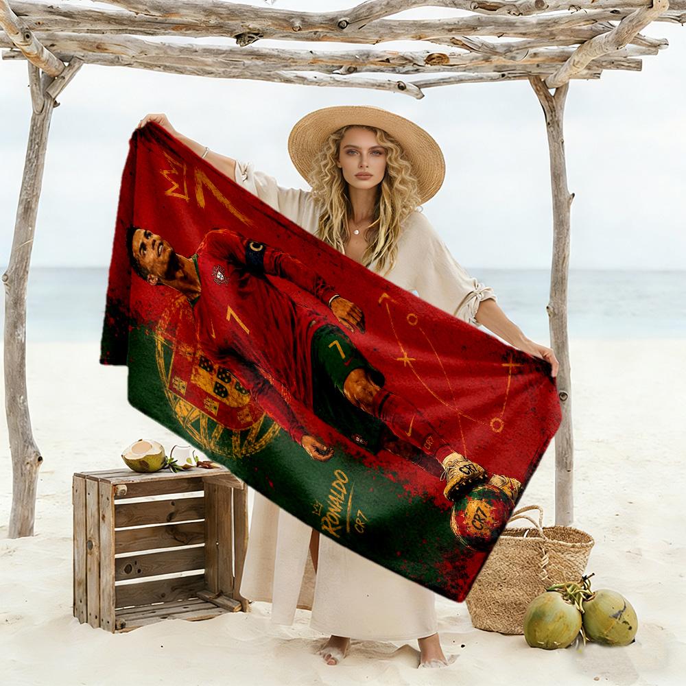Ronaldo's Celebration Moment Beach Towel Super Soft & Absorbent Comfortable Lightweight