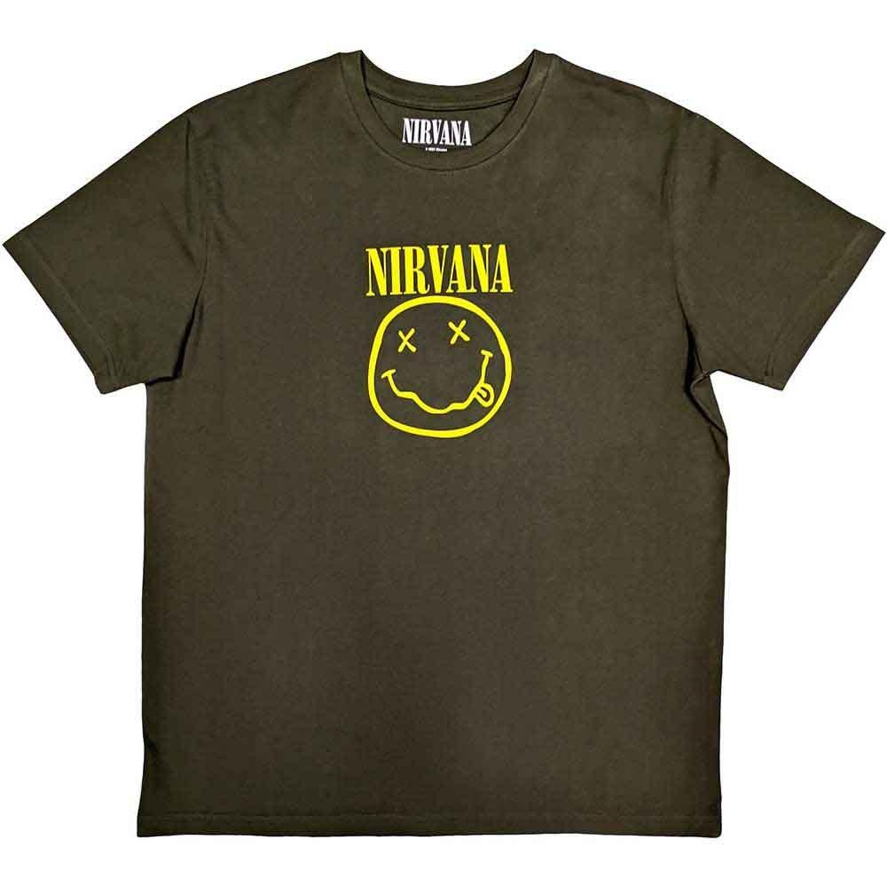 Nirvana Yellow Smile Green Официальная футболка мужская унисекс XXXXL