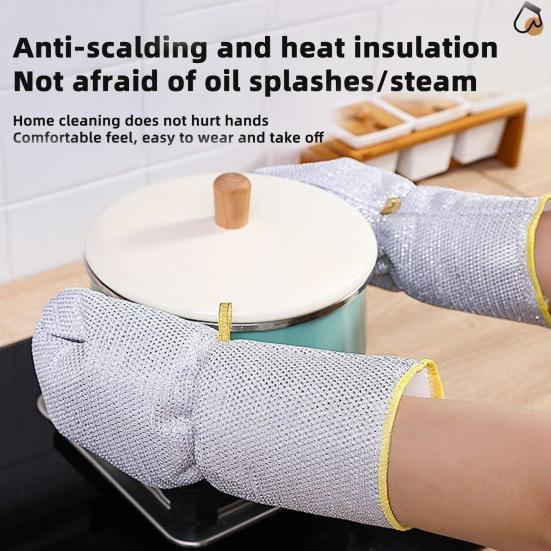 2/5 ks Drátěné mycí rukavice Opakovaně použitelné Kuchyňské Síťované rukavice na mytí nádobí s rybí šupinou Šetrné k hrncům Čisticí rukavice Multifunkční čisticí nástroje