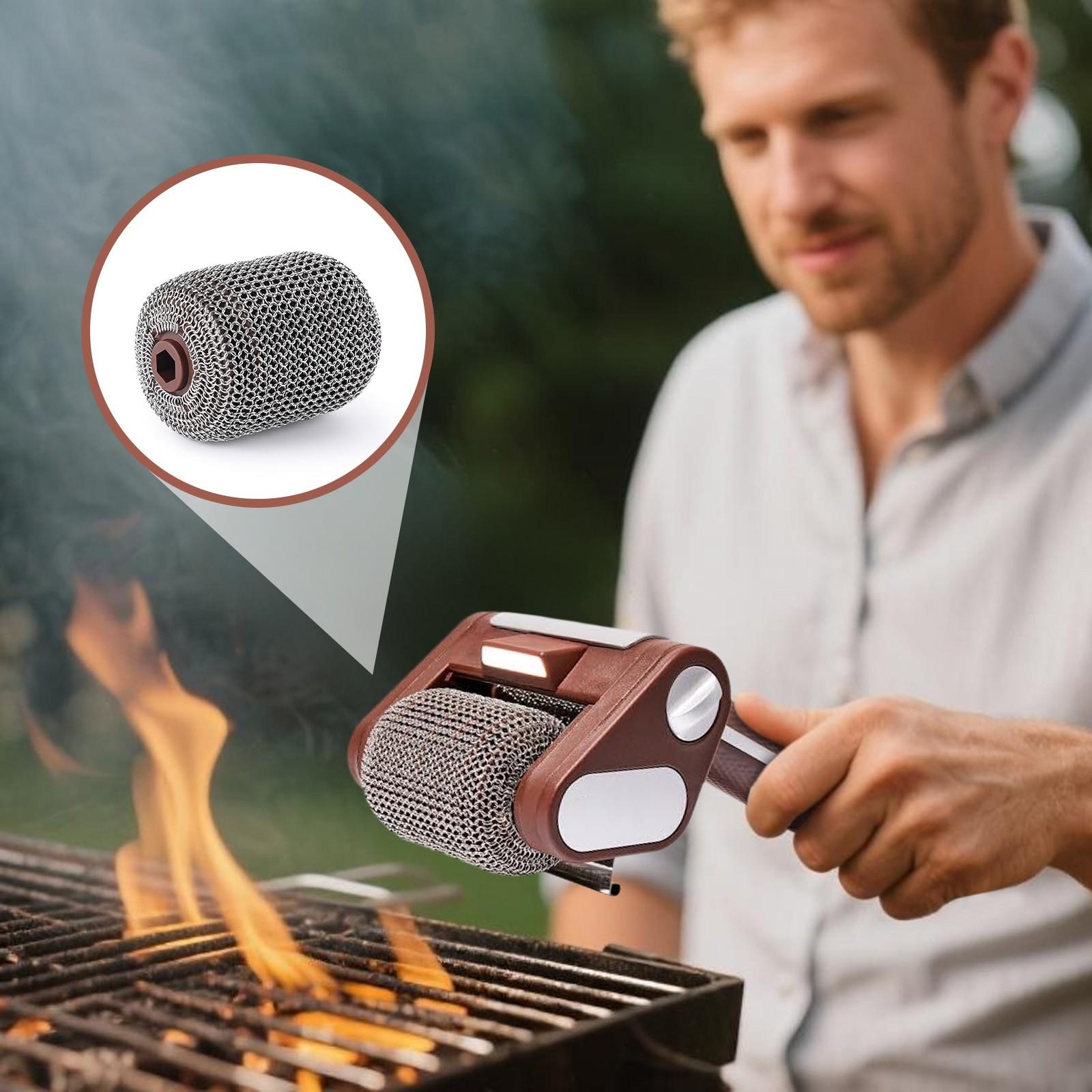 

Аксессуар для барбекю Щетка Высококачественная нержавеющая сталь, Прочная и коррозионностойкая One Size белый