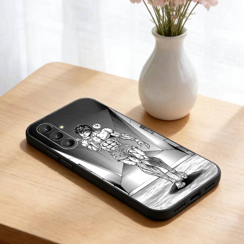 Anime Baki H-Hanmas   Phone Case For Samsung Galaxy A73,A21s,A22,A31,A52,A53,A71,A41Soft Black Shell