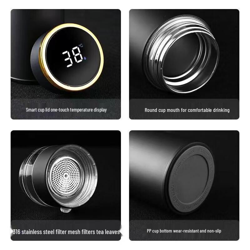 Shangheng 450ML Smart Thermos with Tea Infuser (3-Pack)