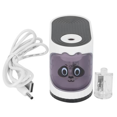 Electric Pencil Sharpener Classroom Cartoon Stationery Auto Stop for Kids ArtistsBlack