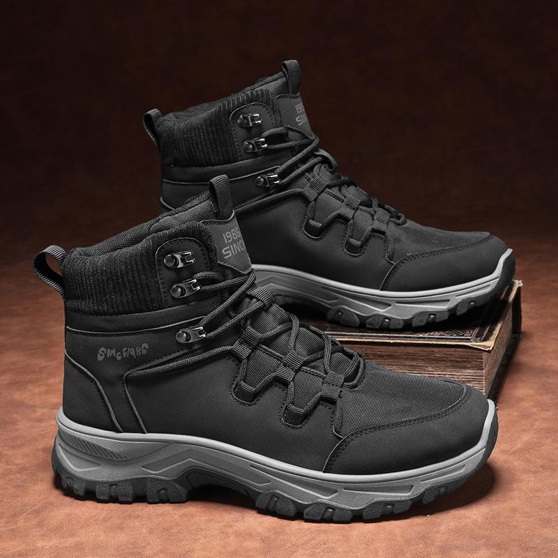 New Fashion Autumn And Winter Men's High Top Martin Boots Students Male Boys Trending Climbing Soft Sole Work Shoes Labor Protection Martin Sneakers