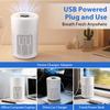 Portable Car Air Purifier Office HEPA Filter Negative Ion Cleaner for Smoke, Allergies, Pollen, Pet Eliminator Odors Air Fresher