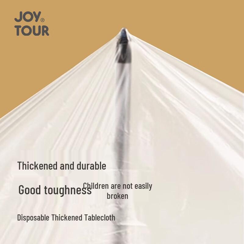 JOYTOUR Thickened Transparent Disposable Plastic Tablecloths, 1.8x1.8m, 20 Count
