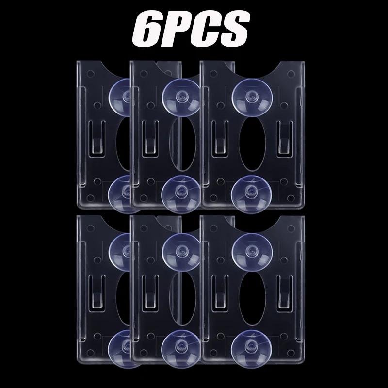 Car Windshield Parking ID Transparent Protective Card Holder Fastener Clips Auto Cards Holders Tickets Suction Cup Clip 1-10pcs