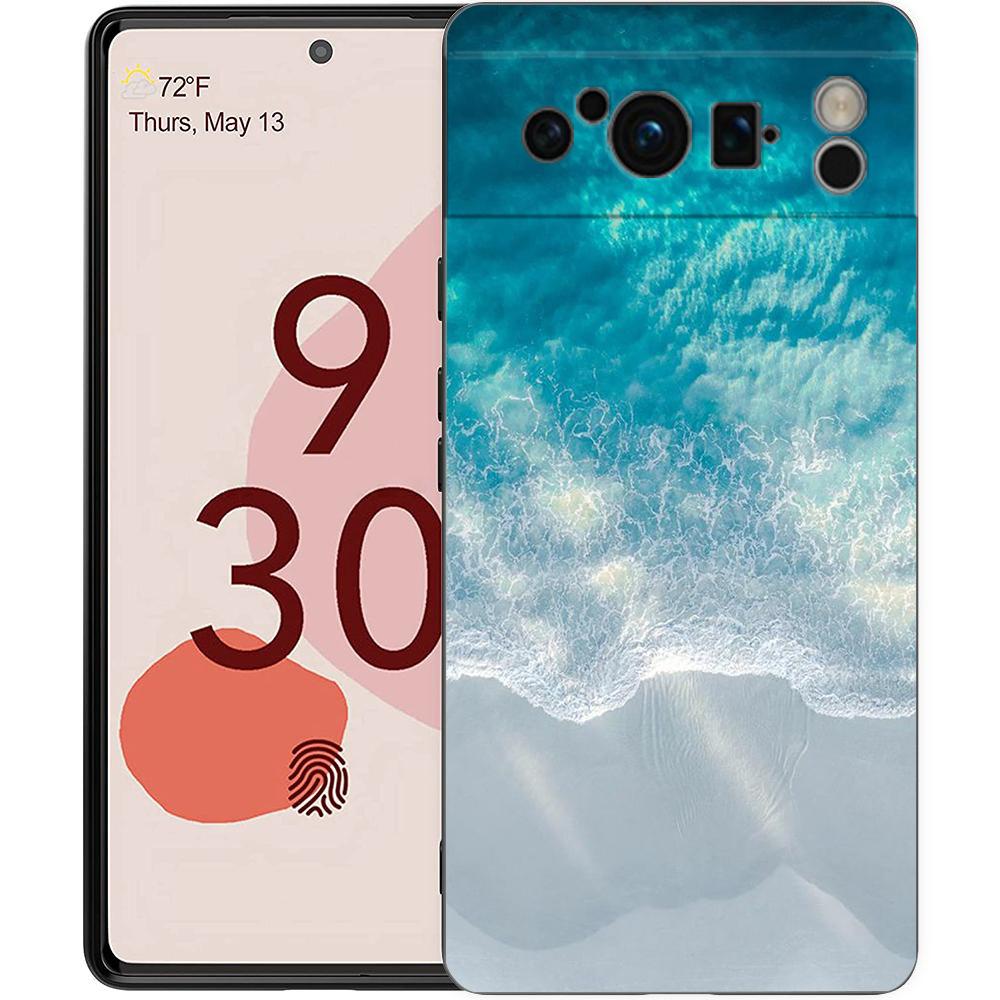 Blue Sea Ocean Waves Phone Case For Google Pixel 9 8 9A 8A 7 7A 6 Pro XL 6A 5G Black Soft Back Luxury TPU Cover