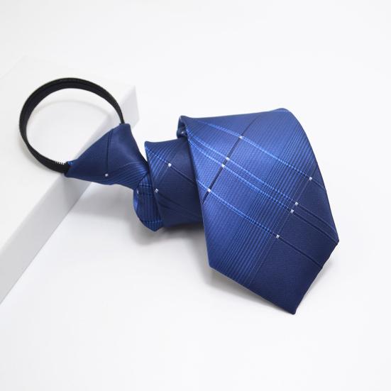 Men Business Tie Multiple Pattern Designs Rich Colors No Knot Casual Neck Tie Banquet Wedding Party Necktie