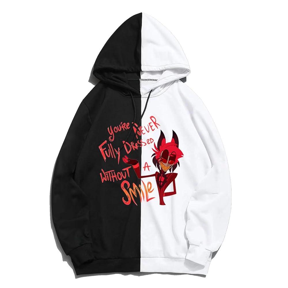 3D Printed Hooded Pullover Sweatshirt with Block Design 80