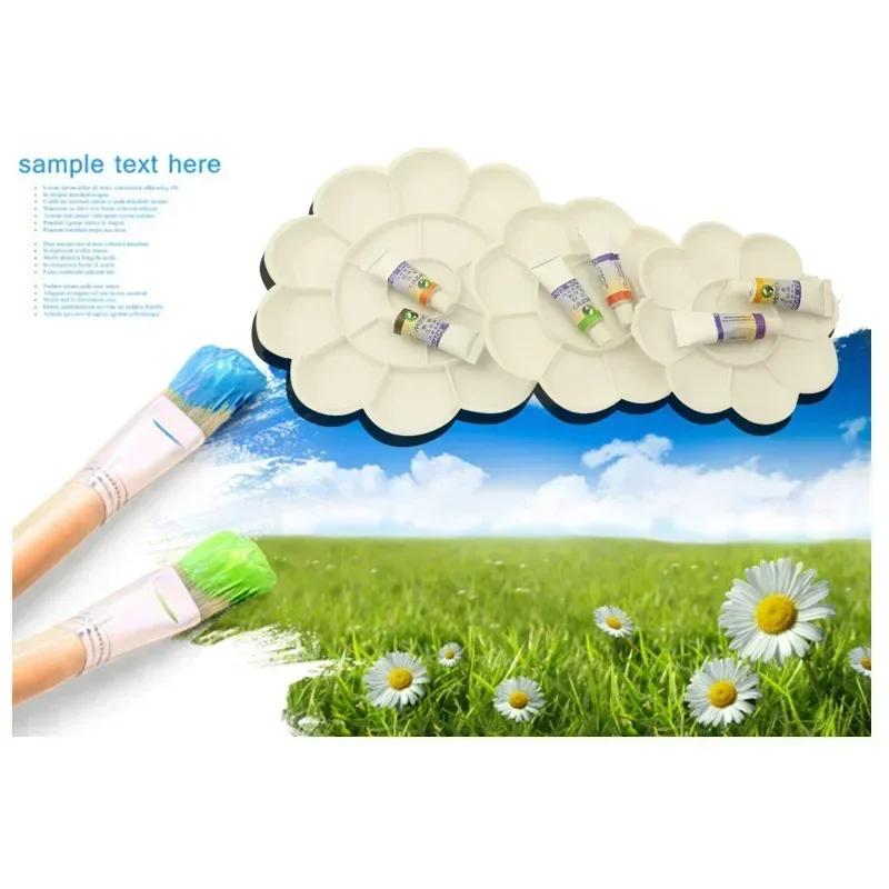 4 Size Plastic Palette Art Alternatives Paint Tray Artist Watercolor School Supplies for Acrylic Oil Propylene Gouache Craft DIY