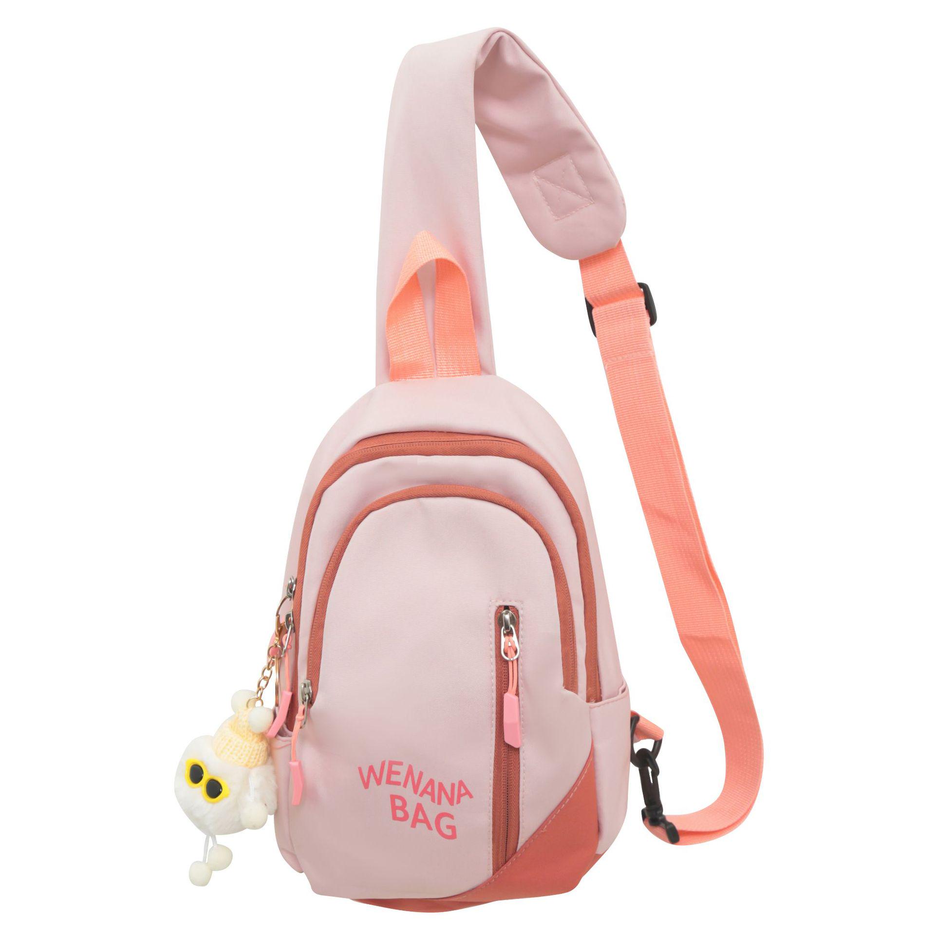 

Модная женская сумка кроссбоди в японском стиле - Повседневная, большой вместимости, модная нагрудная/плечевая сумка для студентов розовый