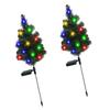 Solar Lawn Lamp Ground Stake Xmas Tree Water Proof Holiday Landscape Light for Outdoor Garden Courty