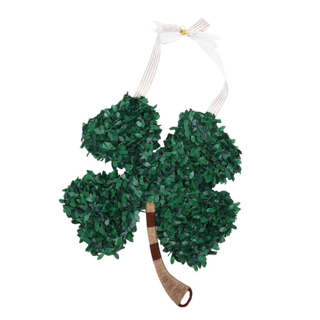 Lucky Clover Door Swag Multifunctional Plastic Artificial Lucky Clover Greenery Garland for Fireplace