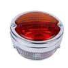 Tail Light 12V Chrome Duolamp – Rear Stop, Turn Signal & License Plate Light | Amber/Red Lens | Universal for Ford Classic Cars & Trucks
