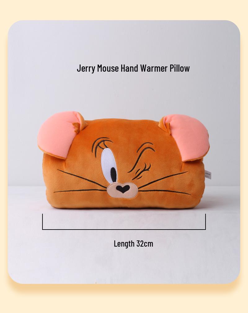 Tom und Jerry Winter Plüsch Handwärmer Kissen - Gemütliches Tom-Katze & Jerry-Maus Nickerchen Kissen